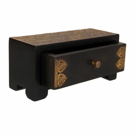 Scatola-Portagioie Alexandra House Living Marrone scuro Ottone Pittura