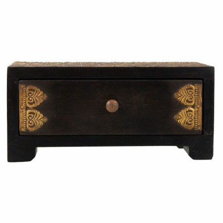 Scatola-Portagioie Alexandra House Living Marrone scuro Ottone Pittura