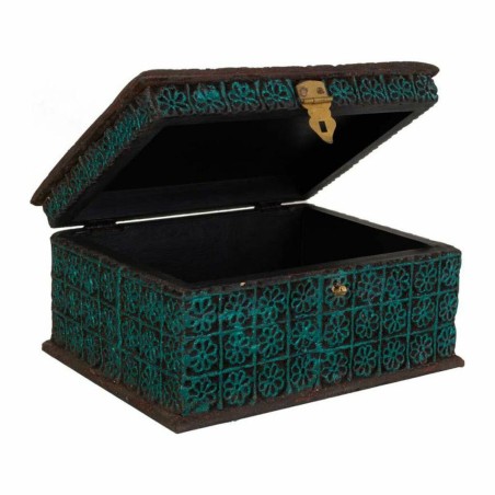Caja-Joyero Alexandra House Living Turquesa Pintura Madera de mango Re