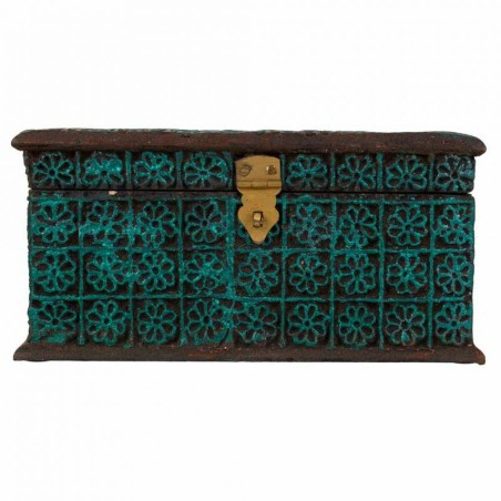 Caja-Joyero Alexandra House Living Turquesa Pintura Madera de mango Re