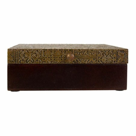 Caja-Joyero Alexandra House Living Marrón oscuro Latón Madera de man