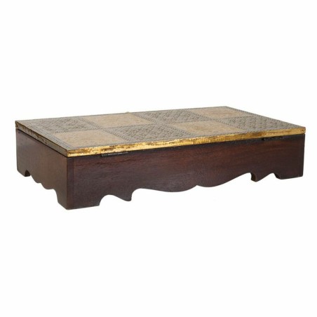 Scatola-Portagioie Alexandra House Living Marrone scuro Ottone Legno d