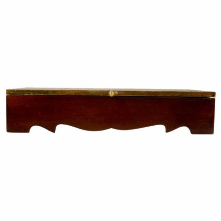 Scatola-Portagioie Alexandra House Living Marrone scuro Ottone Legno d