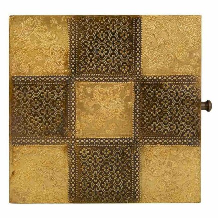 Caja-Joyero Alexandra House Living Marrón oscuro Latón Madera de man 2