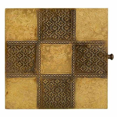 Caja-Joyero Alexandra House Living Marrón oscuro Latón Madera de man