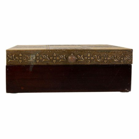 Caja-Joyero Alexandra House Living Marrón oscuro Latón Madera de man
