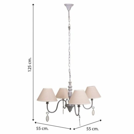 Ceiling Light Alexandra House Living White Grey 2