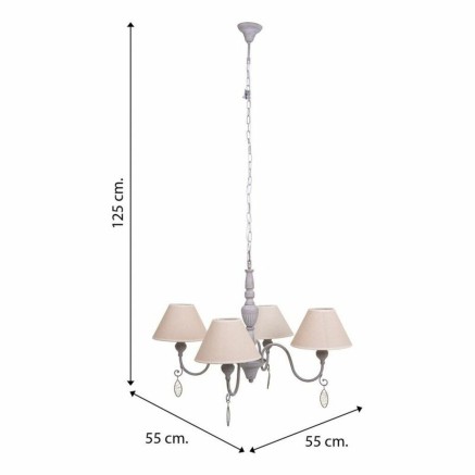 Deckenlampe Alexandra House Living Weiß Grau 2
