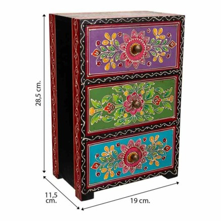 Boîte à bijoux Alexandra House Living Peinture Bois MDF 11 x 28 x 19 2