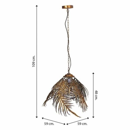 Lampadario Alexandra House Living Dorato 2