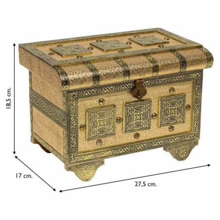 Scatola-Portagioie Alexandra House Living Dorato Alluminio Legno MDF 1