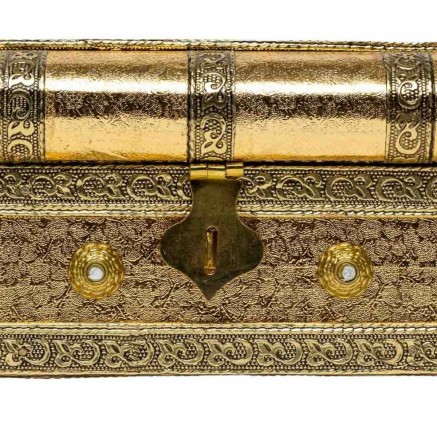 Boîte à bijoux Alexandra House Living Doré Aluminium Bois MDF 14 x 2
