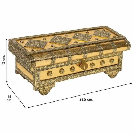 Scatola-Portagioie Alexandra House Living Dorato Alluminio Legno MDF 1