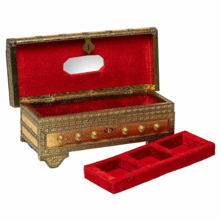 Caja-Joyero Alexandra House Living Dorado Aluminio Madera MDF 14 x 12