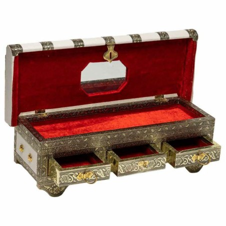 Jewelry box Alexandra House Living White Aluminium MDF Wood 13 x 12 x