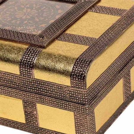 Boîte à bijoux Alexandra House Living Doré Aluminium Bois MDF 20 x