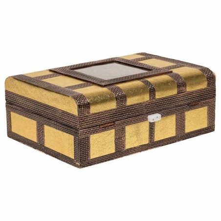 Boîte à bijoux Alexandra House Living Doré Aluminium Bois MDF 20 x