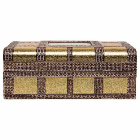 Caja-Joyero Alexandra House Living Dorado Aluminio Madera MDF 20 x 7 x