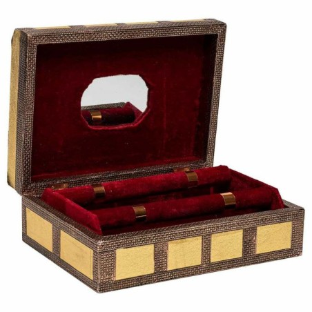 Caja-Joyero Alexandra House Living Dorado Aluminio Madera MDF 20 x 7 x