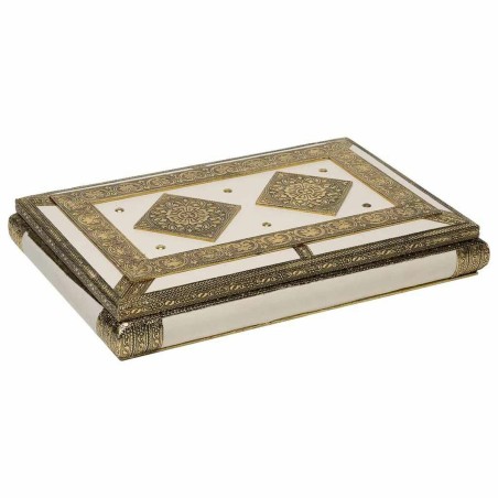Caja-Joyero Alexandra House Living Blanco Aluminio Madera MDF 25 x 6 x