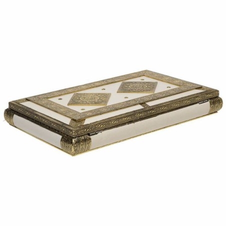 Caja-Joyero Alexandra House Living Blanco Aluminio Madera MDF 25 x 6 x