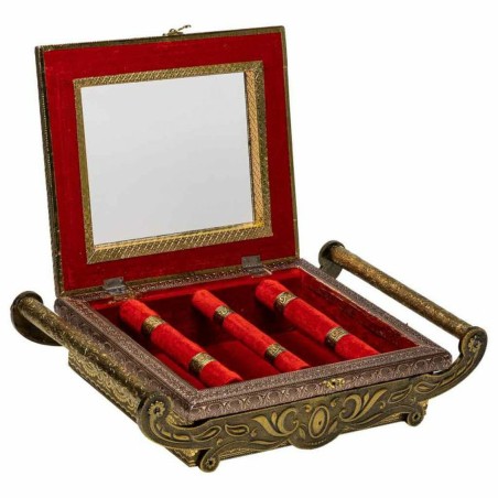 Jewelry box Alexandra House Living Copper Glass Aluminium MDF Wood 25