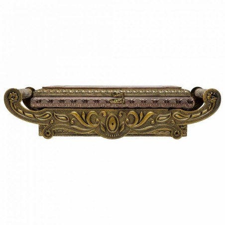 Caja-Joyero Alexandra House Living Cobre Vidrio Aluminio Madera MDF 25