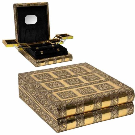 Caja-Joyero Alexandra House Living Dorado Aluminio Madera MDF 15 x 7 x
