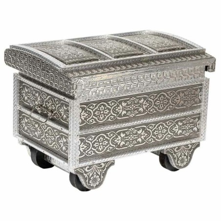 Caja-Joyero Alexandra House Living Plateado Aluminio Madera MDF 20 x 2
