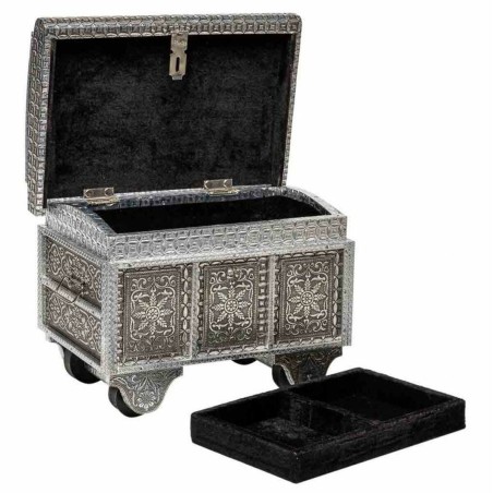 Box-Schmuckkästchen Alexandra House Living Silberfarben Aluminium Hol