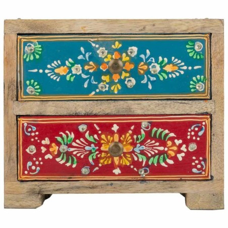 Caja-Joyero Alexandra House Living Multicolor Natural Madera de mango