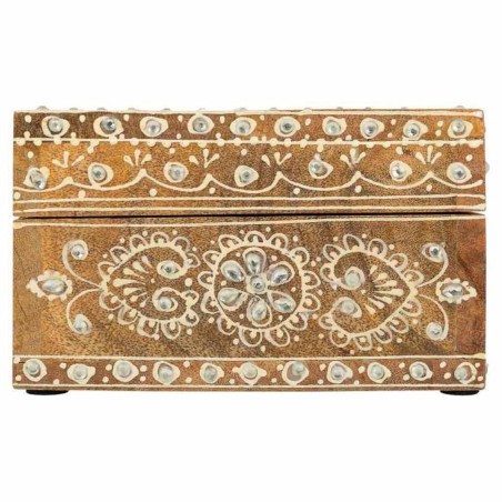 Jewelry box Alexandra House Living White Natural Mango wood MDF Wood 1