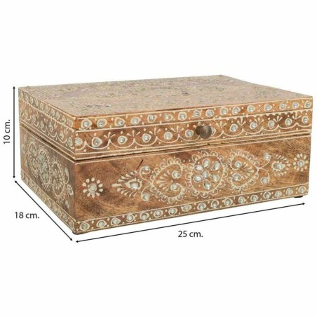Scatola-Portagioie Alexandra House Living Bianco Naturale Legno di man