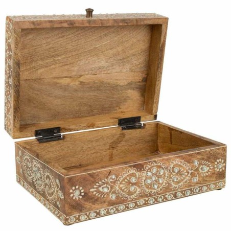 Scatola-Portagioie Alexandra House Living Bianco Naturale Legno di man
