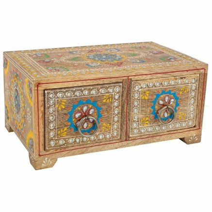 Caja-Joyero Alexandra House Living Multicolor Natural Madera de mango