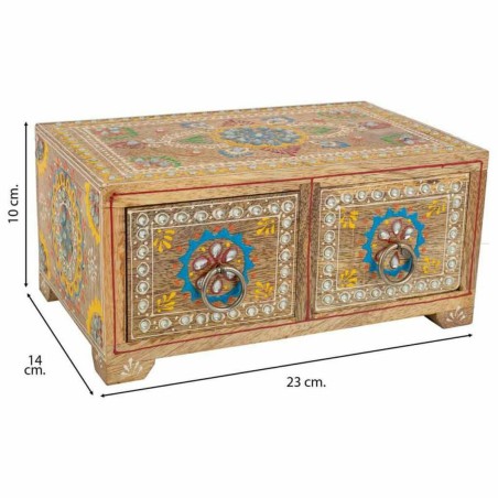 Jewelry box Alexandra House Living Multicolour Natural Mango wood MDF