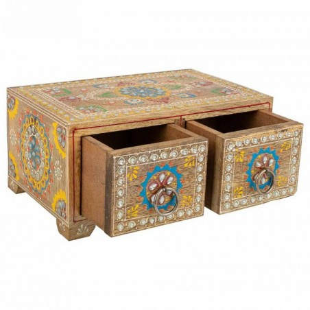 Caja-Joyero Alexandra House Living Multicolor Natural Madera de mango