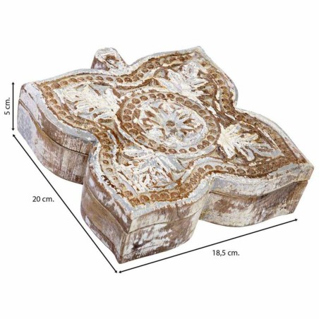 Jewelry box Alexandra House Living White Grey Mango wood 5 x 17 x 17 c