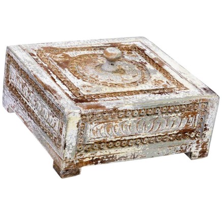 Box-Schmuckkästchen Alexandra House Living Blau Grau Mango-Holz 19 x