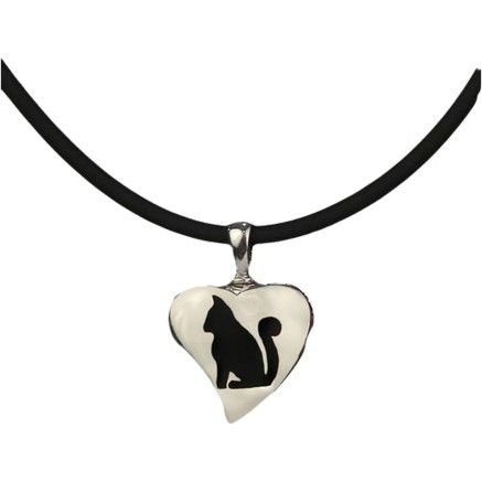 Ciondolo Donna Pet Zen 15 X 16 MM Nero Argentato 2