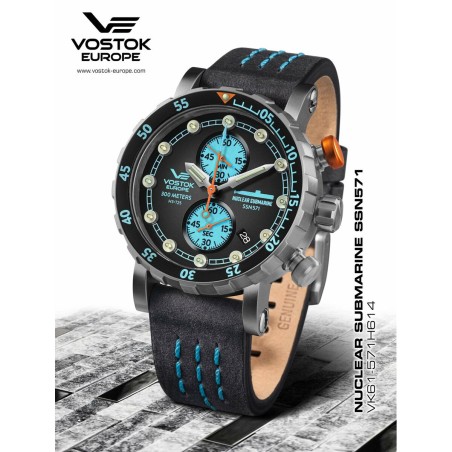 Horloge Heren Vostok Zwart Grijs