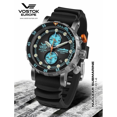 Horloge Heren Vostok Zwart Grijs