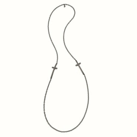 Ketting Dames Folli Follie 3N14T020KK_Plata Negra 90 cm