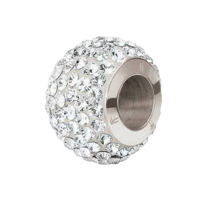 Perlina Donna Folli Follie 3P0F023C Argentato 1 cm 2