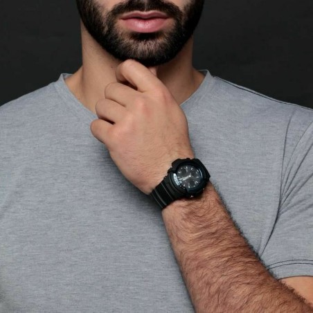 Orologio Uomo Casio AWG-M100A-1AER Azzurro Nero (Ø 52 mm)