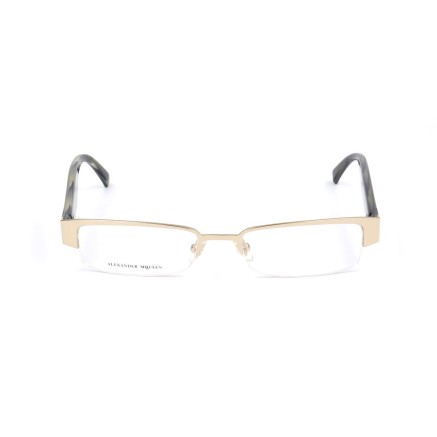 Monture de Lunettes Unisexe Alexander McQueen AMQ-4159-R2E Doré Ø 51