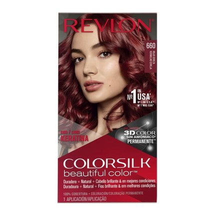 Tinte Permanente Revlon Colorsilk Nº 66 Cherry red Sin amoniaco 2
