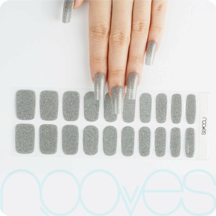 Láminas de Gel para Uñas Nooves Glitter grey (20 Unidades) 2