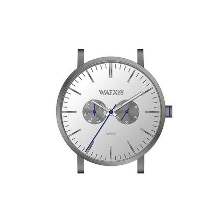 Orologio Unisex Watx & Colors WXCA2703 Grigio Argentato (Ø 44 mm)