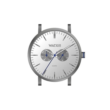Reloj Unisex Watx & Colors WXCA2703 Gris Plateado (Ø 44 mm)